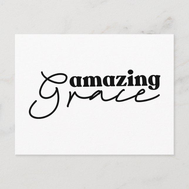 Cartão Postal Cruz Cristã do Amor | Moderno Preto e Branco (Frente)