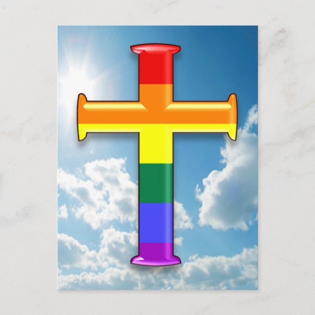 Cartão Postal Cruz do Orgulho LGBT (Frente)