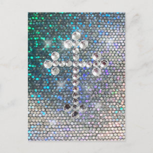 Cartão Postal Cruz prateada prateada