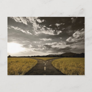 Cartão Postal Cruzamento de estradas bivio