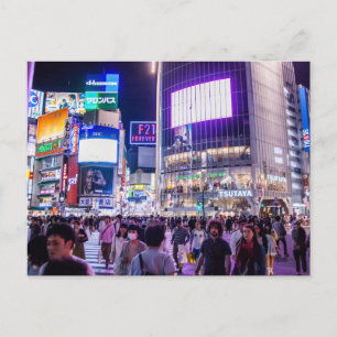 Cartão Postal Cruzamento de Shibuya à Noite