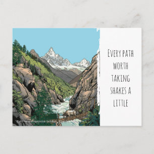 Cartão Postal Cruzando a Região do Monte Everest Khumbu