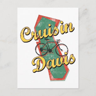 Cartão Postal Cruzeiro Califórnia de Davis da bicicleta