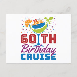 Cartão Postal Cruzeiro de Aniversário de 60 Anos Navegando aos 6