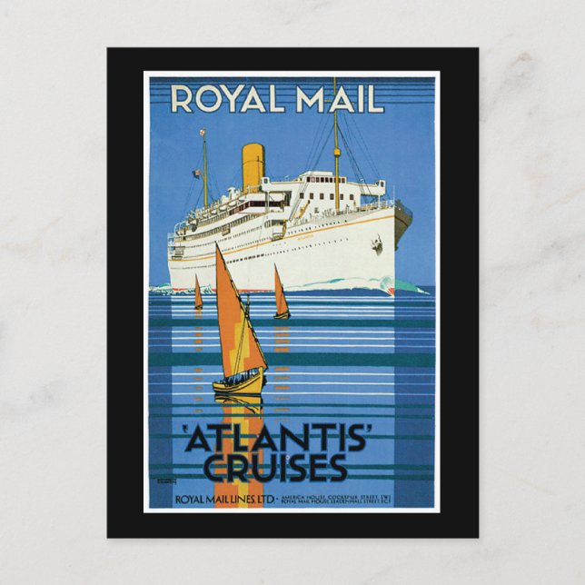 Cartão Postal Cruzeiros Royal Mail Atlantis (Frente)