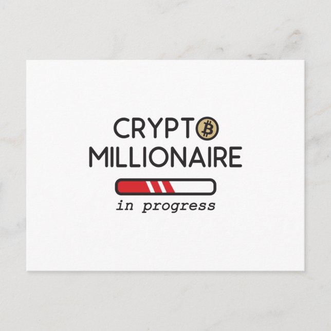 Cartão Postal Crypto Millionaire em curso (Frente)