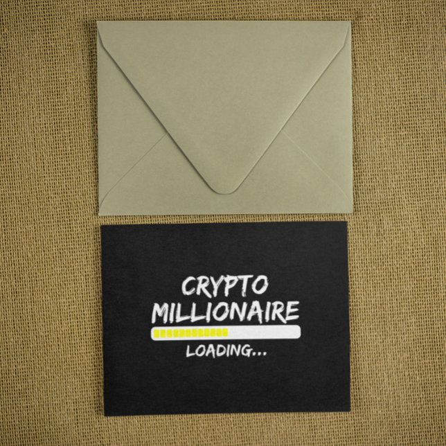 Cartão Postal Crypto Millionaire Loading Bitmoney (Crypto Millionaire Loading Bitcoin Postcard)