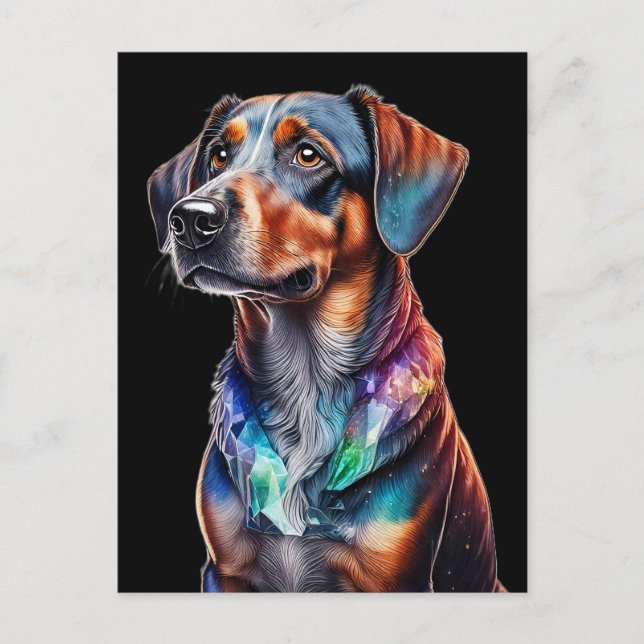 Cartão Postal Crystal Brown Dog (Frente)