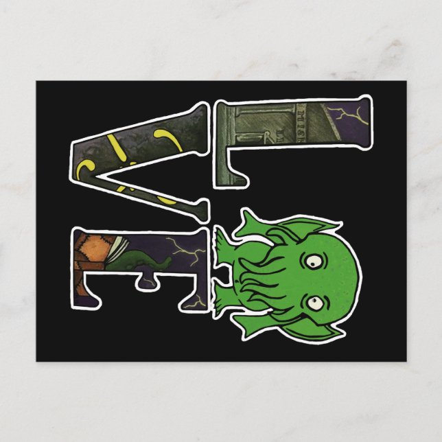 Cartão postal Cthulhu LOVE (Frente)