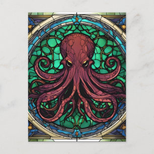 Cartão Postal Cthulhu StainGlass