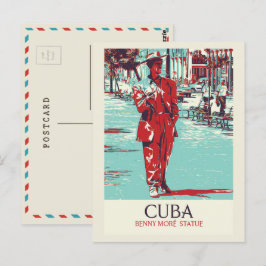 Cartão Postal Cuba, Caribe, Benny Moré - Cartão-postal da estátu