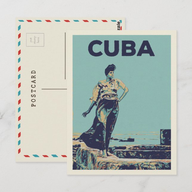 Cartão Postal Cuba Caribe uma mulher orgulhosa de Havana Cartão- (Frente/Verso)