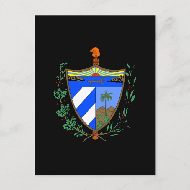 Cartão Postal Cuba Casaco de Armas (Frente)