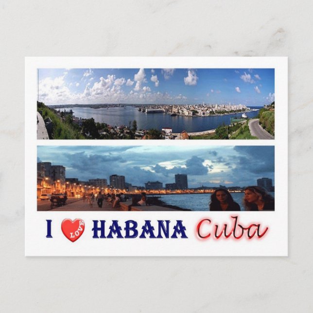 Cartão Postal Cuba - Eu Amo Havana - (Frente)