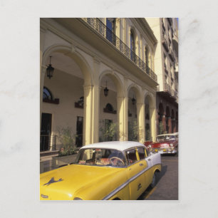 Cartão Postal Cuba, Havana. Chevys coloridos da década de 1950