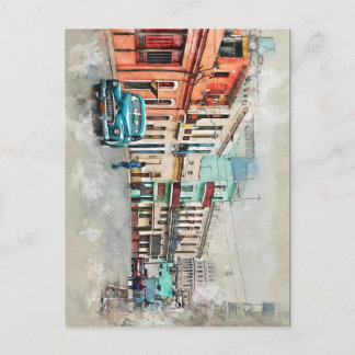 Cartão Postal Cuba Havana Cubana Old Car Caribe Beach