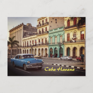 Cartão Postal Cuba Havana Vintage Carro Clássico
