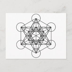 Cartão Postal Cubo de Metatron (Branco)