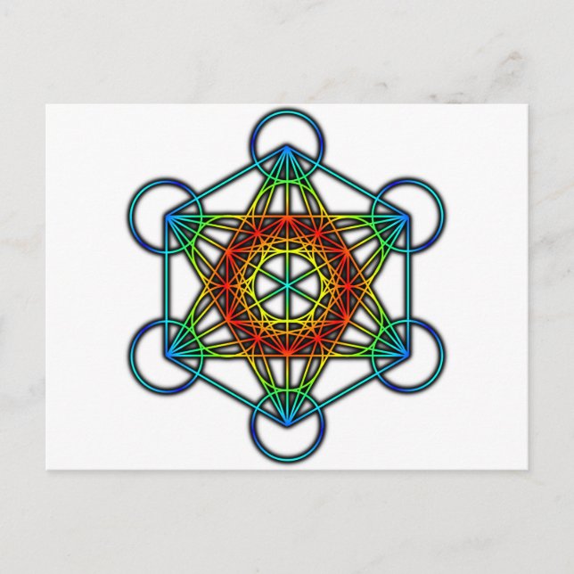 Cartão Postal Cubo do Metatron (Cor 1) (Frente)