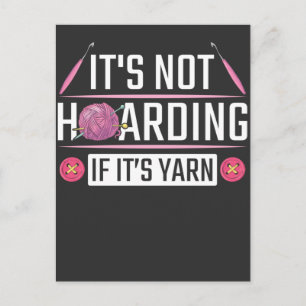 Cartão Postal Cubo Engraçado Coote Crochet Yarn Knitter