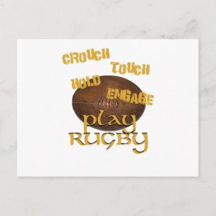 Cartão Postal Cuch, Touch, Espera, Engage. . .Play Rugby