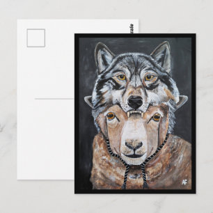 Cartão Postal Cuidado com Alfas Falsos Pintura de Alfred Fox