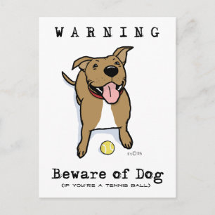 Cartão Postal Cuidado com o Cachorro (se você é um tênis)