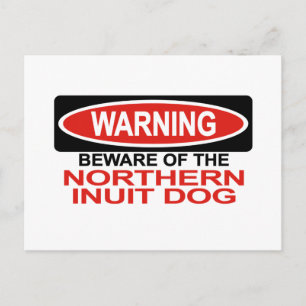 Cartão Postal Cuidado Com O Cão Inuit Do Norte