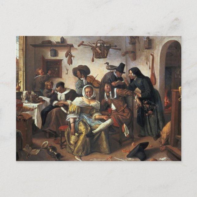 Cartão Postal Cuidado com o luxo, c.1663 (Frente)