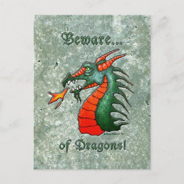 Cartão Postal Cuidado com o olhar dos dragões
