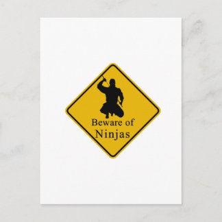 Cartão Postal Cuidado com os Ninjas
