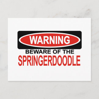 Cartão Postal Cuidado Com Springerdoodle