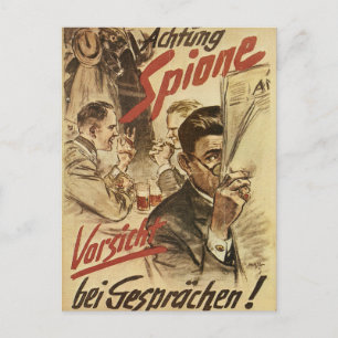 Cartão Postal Cuidado - espiões poster