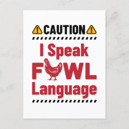 Cartão Postal Cuidado Eu Falo Fogueira Fome Farmer