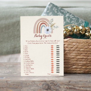 Cartão Postal Cujos recursos fazem jogos de chá de fraldas de ma