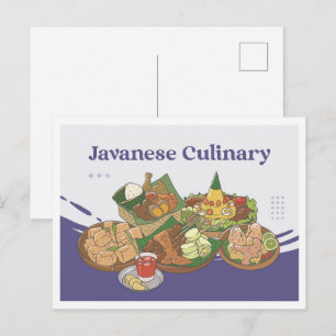 Cartão Postal Culinária Javanesa Viagens Indonésia