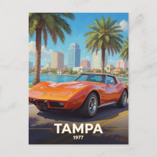 Cartão Postal Cultura Automobilística Costeira de Tampa Flórida