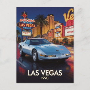 Cartão Postal Cultura da Estrada Neon de Las Vegas 1990 Nevada