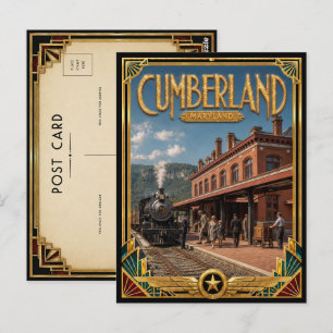 Cartão Postal Cumberland Maryland Arte Deco Antigo Vintage Idade