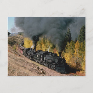 Cartão Postal Cumbres e Toltec Railroad, n.o 487 e n.o 484m,