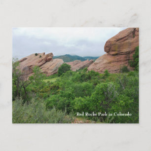 Cartão Postal Cume das Montanhas e Vale Red Rocks