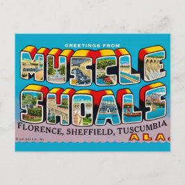 Cartão Postal Cumprimento Retro de Muscle Shoals AL