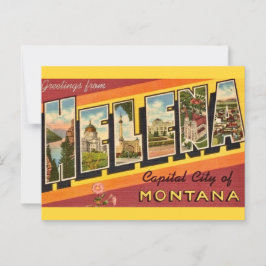 Cartão Postal Cumprimento Vintage Helena MT