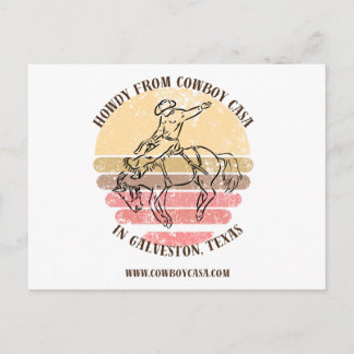 Cartão Postal Cumprimentos da Cowboy Casa Postcard