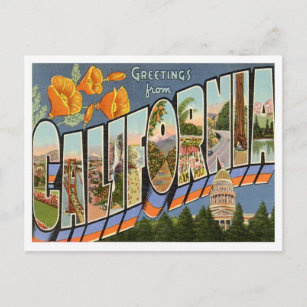 Cartão Postal Cumprimentos de Califórnia
