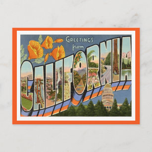 Cartão Postal Cumprimentos de Califórnia dos estados de E.U.