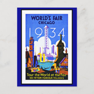 Cartão postal Cumprimentos de Chicago Vintage