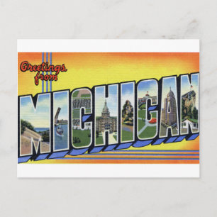 Cartão Postal Cumprimentos de Michigan