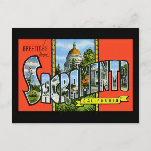 Cartão Postal Cumprimentos de Sacramento Califórnia