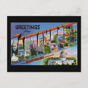 Cartão Postal Cumprimentos de Sacramento Califórnia